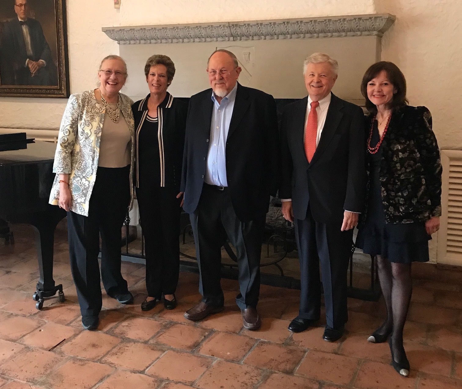 Doyle Arnold '70 with Dr. William Sharpe, who delivered a RISE Lecture in March 2018, and friends from business school. (L-R: Polly Shouse, Rhonda Brooks '74, Dr. William Sharpe, Doyle Arnold '70, Mary Ellen Zellerbach)