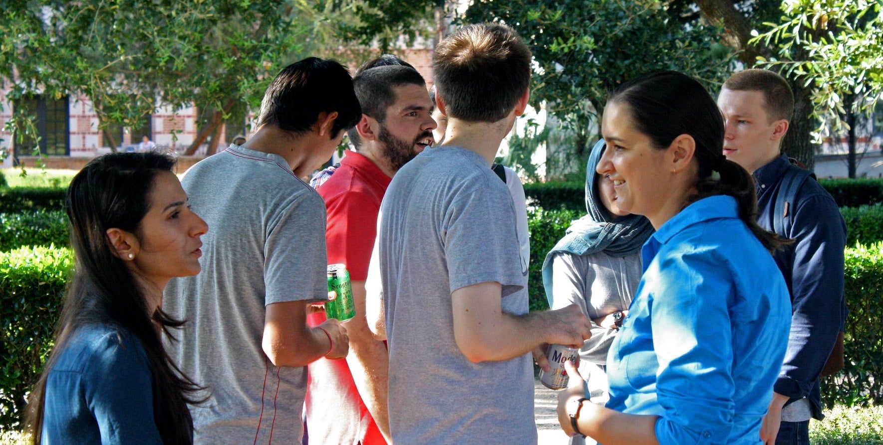 Grad Students mingleing